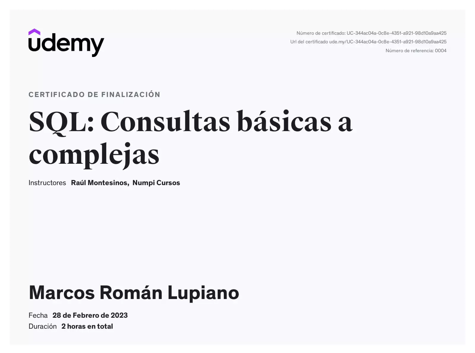 SQL: consultas básicas a complejas